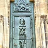 Door on St Vitus Cathedral, Prague Castle, Czech Republic