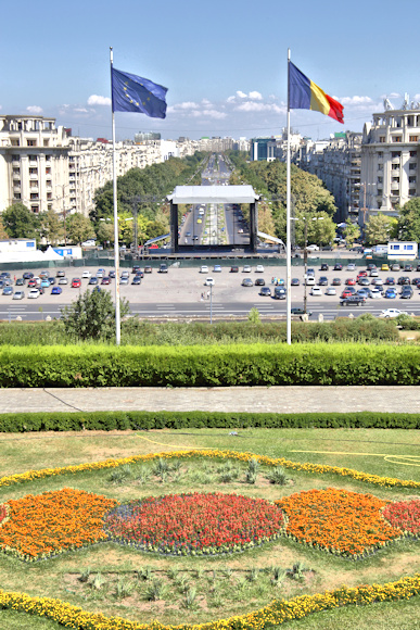 View from Ceausescu Palace, Bucharest, Romania