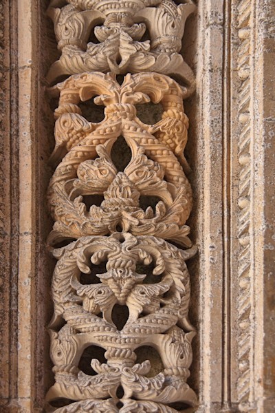 Detail of the carving in the unfinished chapel of the Batalha Monastery
