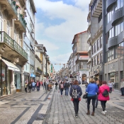 Rua de Santa Catarina - pedestrian shopping mall in Porto