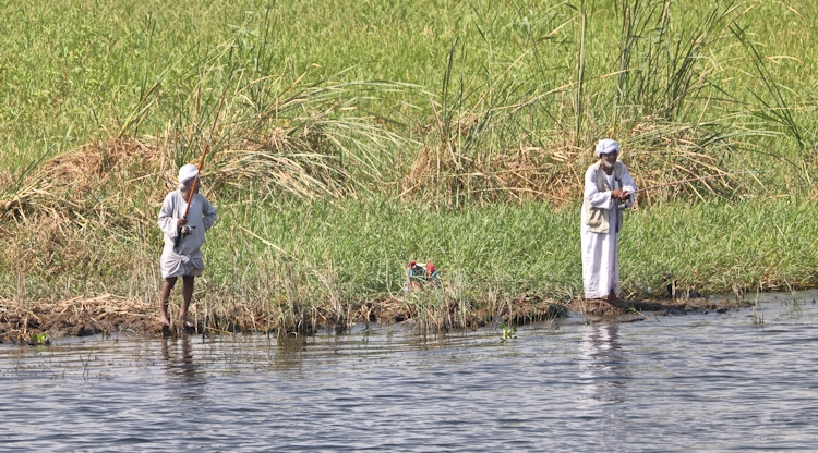 Along the Nile - fishing, Egypt