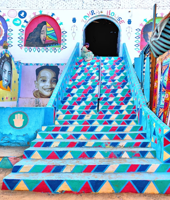 Along the Nile - Nubian Village at Aswan, Egypt
