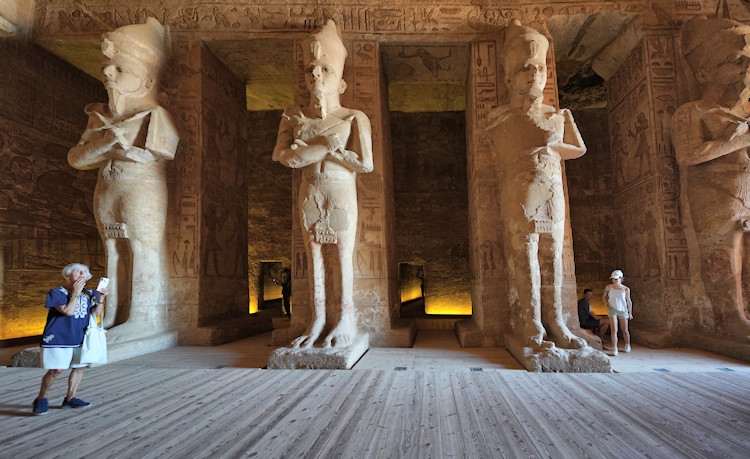 The temple of Ramesses II at Abu Simbel, Egypt
