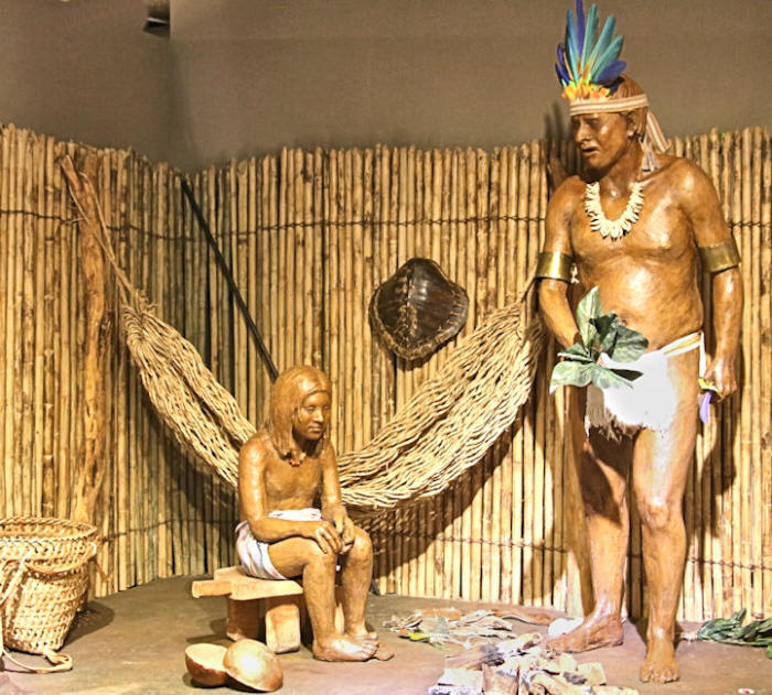 Depiction of &nbsp;Pre-Columbian healing ritual, Gold Museum, San Jose, Costa Rica